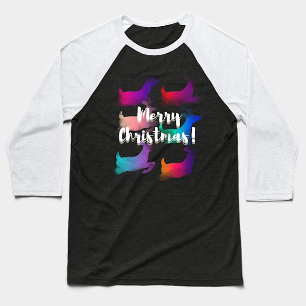 Deer Christmas Baseball T-Shirt by Tee Trendz